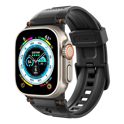 Cinturino Spigen Rugged per Apple Watch 49mm / 46mm / 45mm / 44mm / 42mm Series, Nero AMP07105
