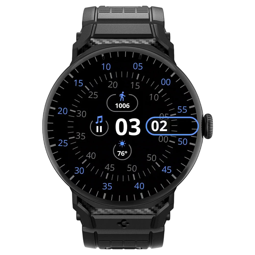 Spigen Rugged Armband für Google Pixel Watch 45mm Serie, Schwarz AMP07600