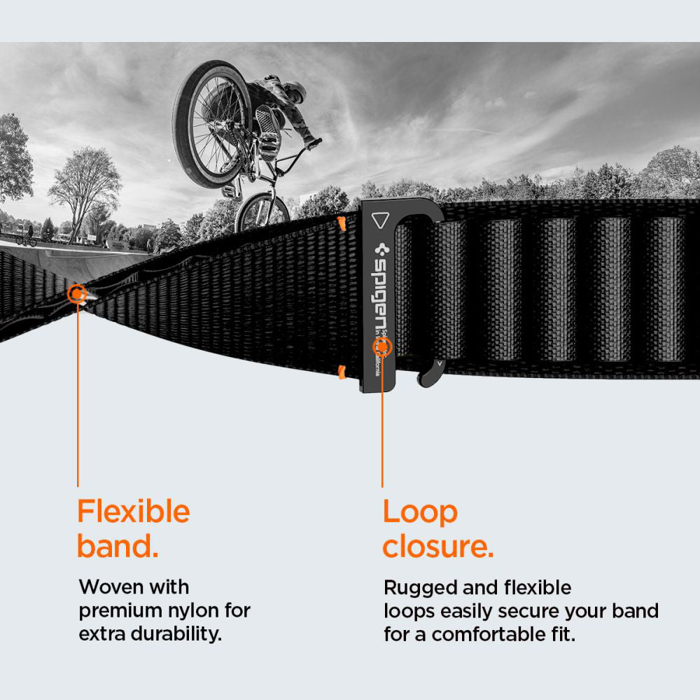 Cinturino Spigen WBF1 per Apple Watch 49mm / 46mm / 45mm / 44mm Series, Nero