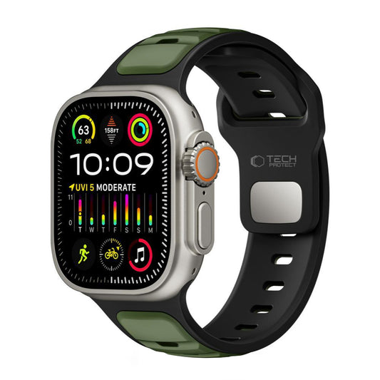 Tech-Protect Iconband Line Armband für Apple Watch 49mm / 46mm / 45mm / 44mm Serie, Grün