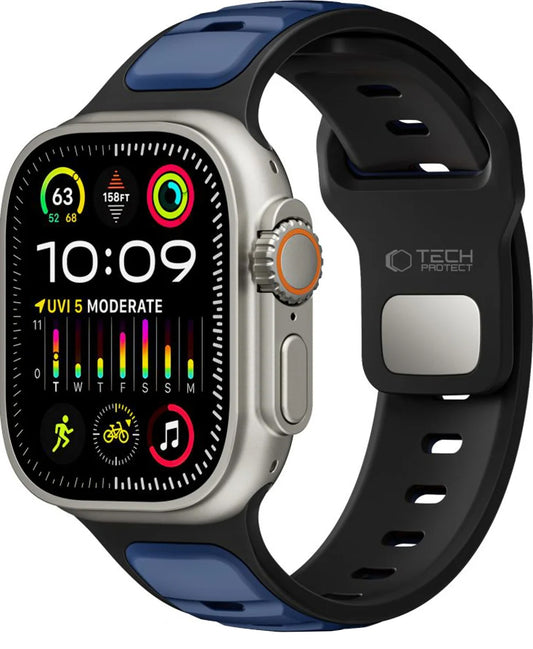Tech-Protect Iconband Line Armband für Apple Watch 49mm / 46mm / 45mm / 44mm Serie, Marineblau