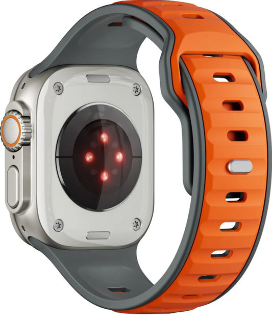 Tech-Protect Iconband Line Armband für Apple Watch 49mm / 46mm / 45mm / 44mm Serie, Grau Orange