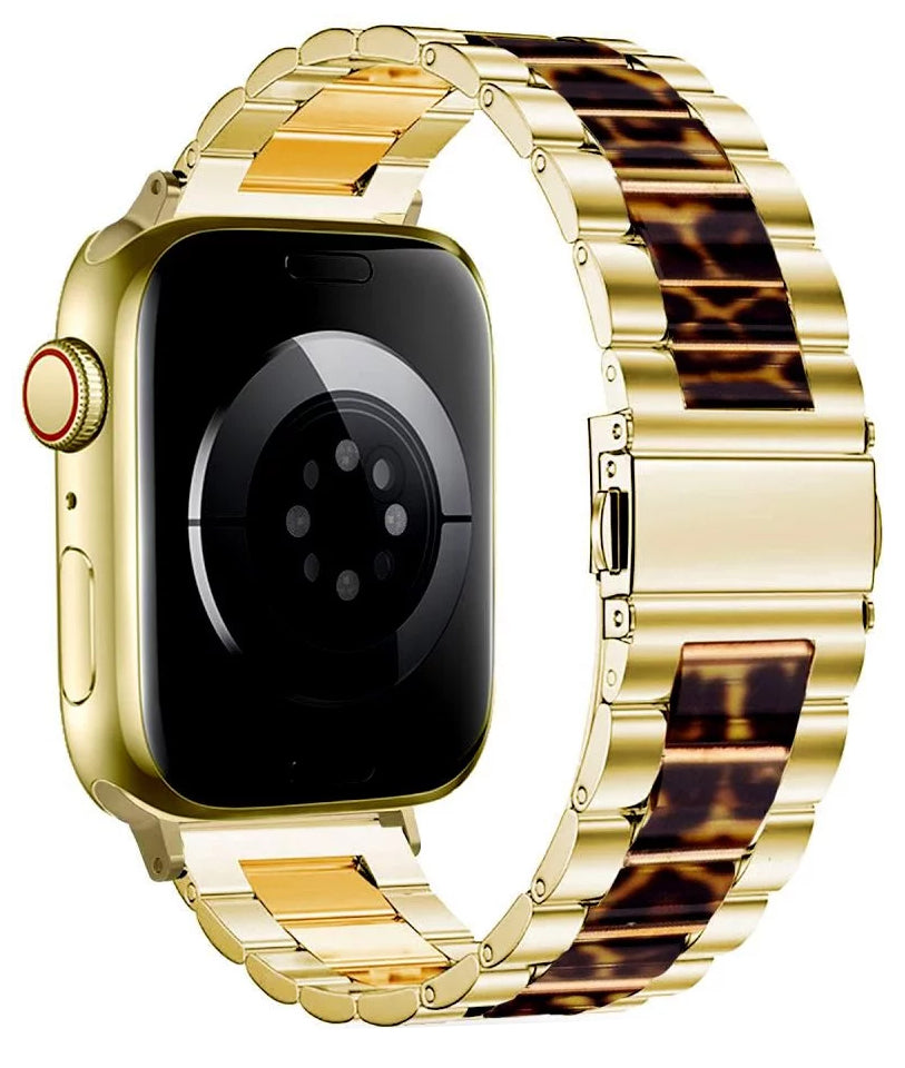 Bracelet Tech-Protect Modern Leopard pour Apple Watch 42mm / 41mm / 40mm Series, Doré