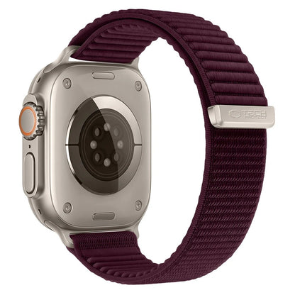 Tech-Protect NylonLoop Armband für Apple Watch 49 mm / 46 mm / 45 mm / 44 mm Serie, Burgunderrot