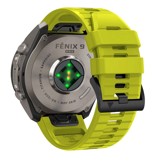 Cinturino in silicone Techsuit per Garmin Fenix 5X / 5X Plus / 6X / 6X Pro / 7X / 8 / 8 Pro / 9 / 9 Pro, Verde
