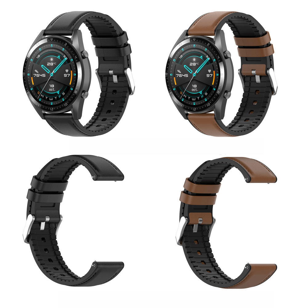 Cinturino Techsuit W007 per Samsung Galaxy Watch / Huawei Watch Series, 20mm, Nero.