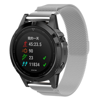 Cinturino Techsuit W009 per Garmin Watch Fenix / Forerunner Series, 22mm, Argento