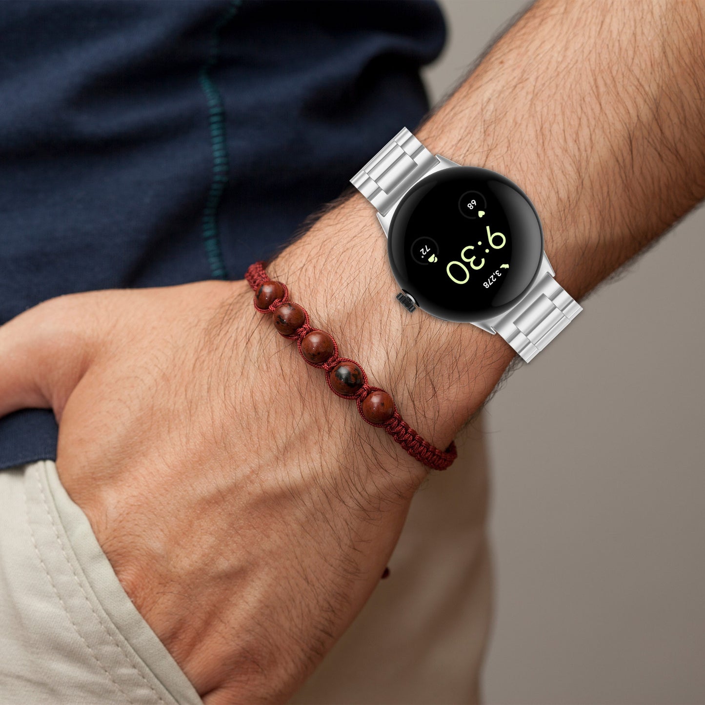 Techsuit W010 Armband für Google Pixel Watch 4 45mm, Schwarz