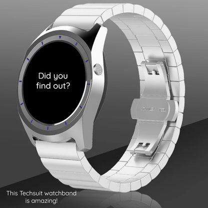 Cinturino Techsuit W012 per Apple Watch 49mm / 46mm / 45mm / 44mm / 42mm Series, Argento