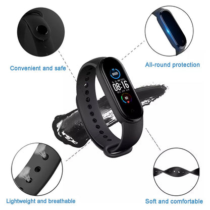 Cinturino Techsuit W013 per Xiaomi Band / Amazfit Band Series, Blu Scuro