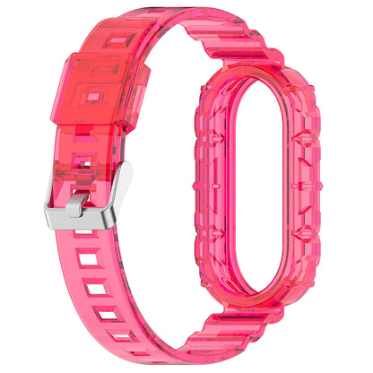 Cinturino Techsuit W017 per Xiaomi Smart Band 9 / 8, Rosa Rosso