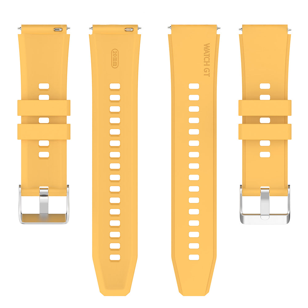 Bracelet Techsuit W026 pour Samsung Galaxy Watch / Huawei Watch Series, 20mm, Jaune