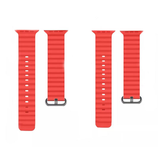 Bracelet Techsuit W038 pour Apple Watch 49mm / 46mm / 45mm / 44mm / 42mm Series, Rouge