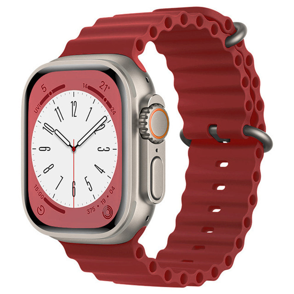 Cinturino Techsuit W038 per Apple Watch 42mm / 41mm / 40mm / 38mm Series, Rosso Scuro