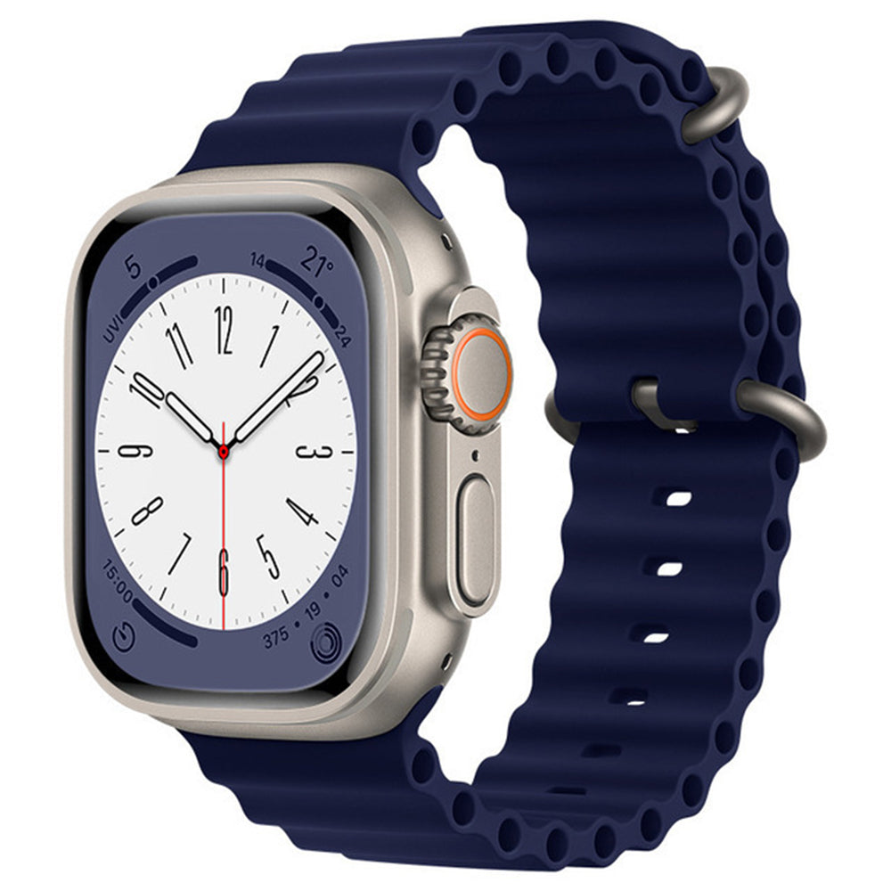 Techsuit W038 Armband für Apple Watch 49mm / 46mm / 45mm / 44mm / 42mm Serien, Marineblau