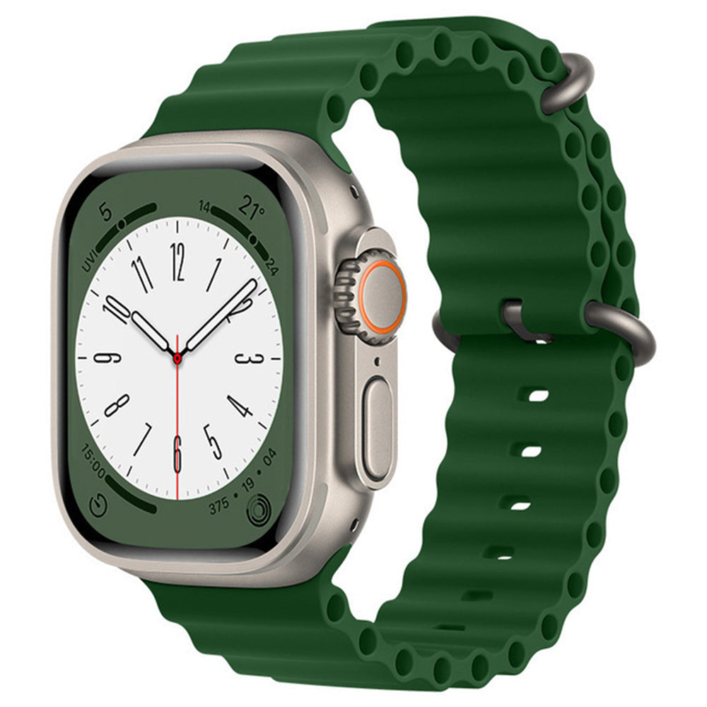 Techsuit W038 Armband für Apple Watch 49mm / 46mm / 45mm / 44mm / 42mm Serie, Dunkelgrün