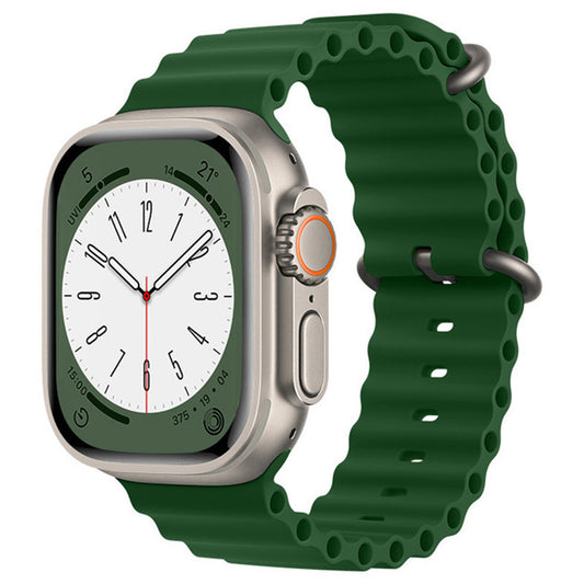 Techsuit W038 Armband für Apple Watch 49mm / 46mm / 45mm / 44mm / 42mm Serie, Dunkelgrün