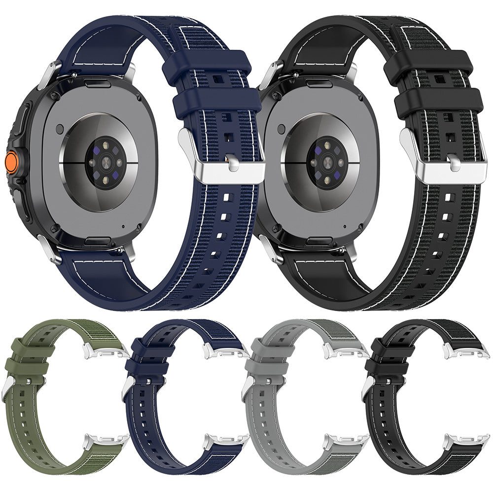 Techsuit W051 Armband für Samsung Galaxy Watch 8 Classic / Watch8 44mm / Watch 8 40mm, Dunkelblau