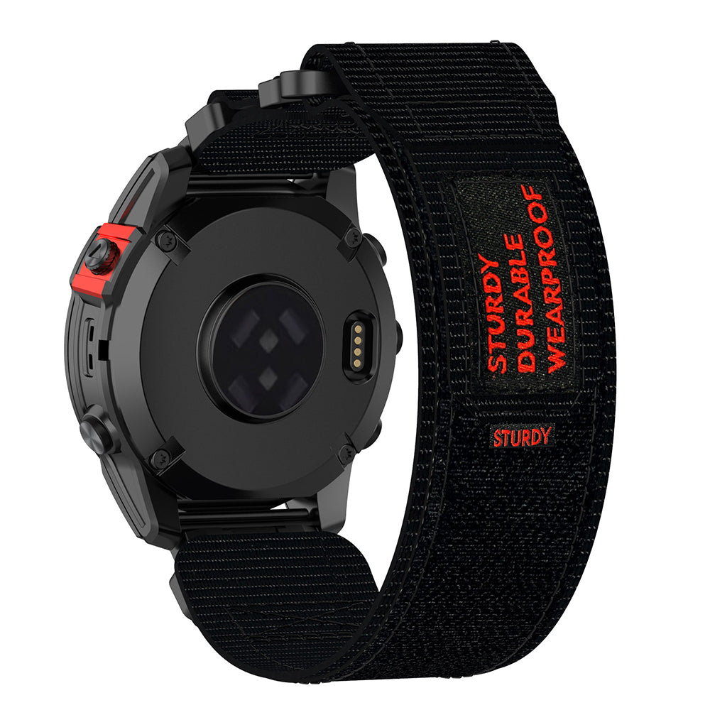 Bracelet Techsuit W057 pour Garmin Instinct / Approach / Fenix Watch Series, 20mm, Noir