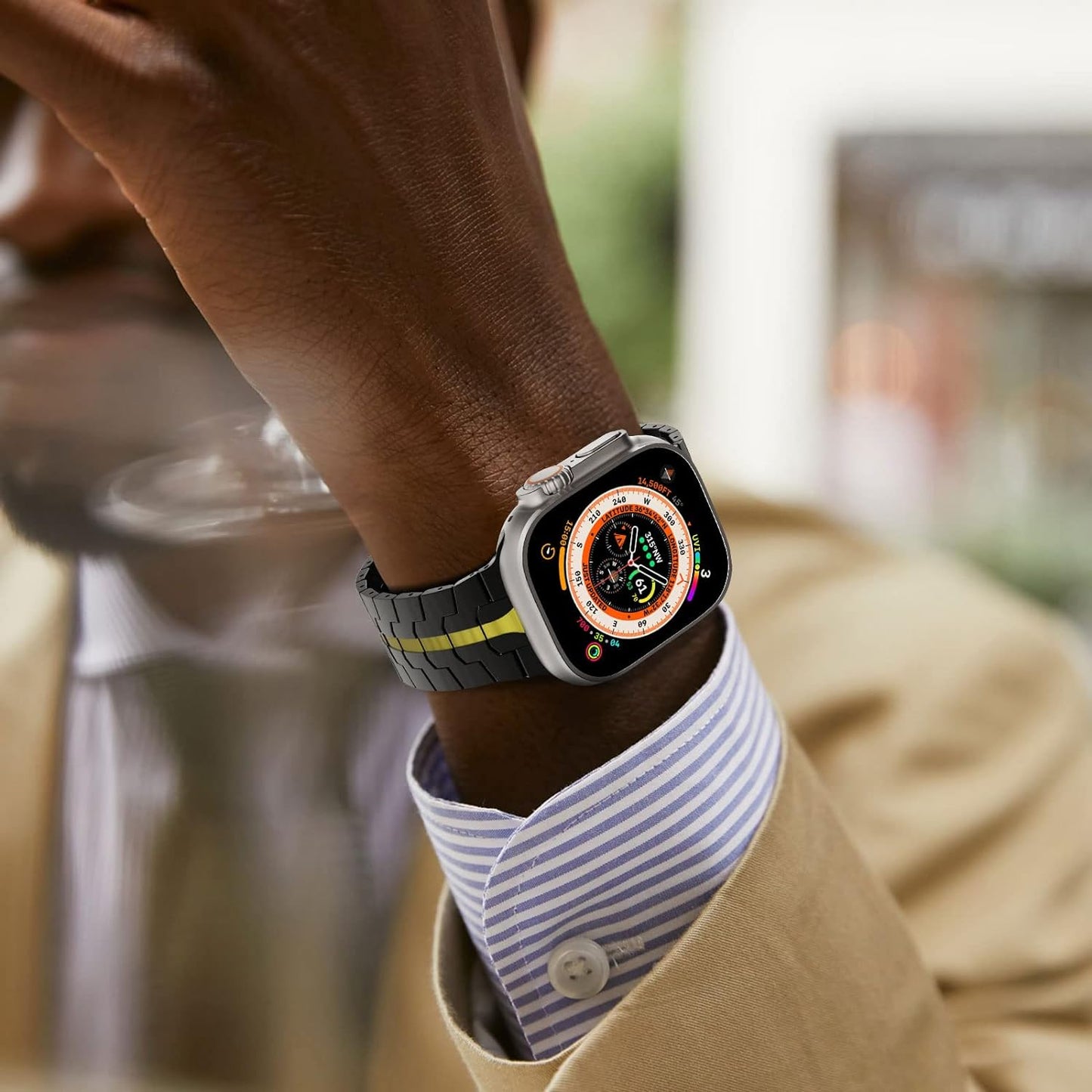 Bracelet Techsuit W063 pour Apple Watch 49mm / 46mm / 45mm / 44mm / 42mm Series, Gris