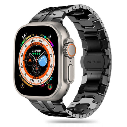 Techsuit W063 Armband für Apple Watch 49mm / 46mm / 45mm / 44mm / 42mm Serie, Schwarz