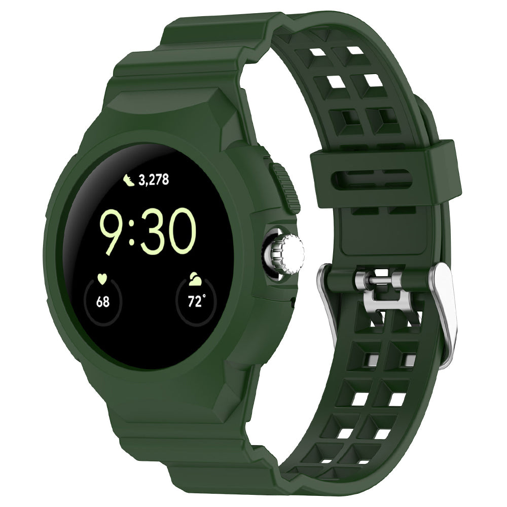 Cinturino Techsuit W065 per Google Pixel Watch 3 41mm / Watch 2 / Watch, Verde