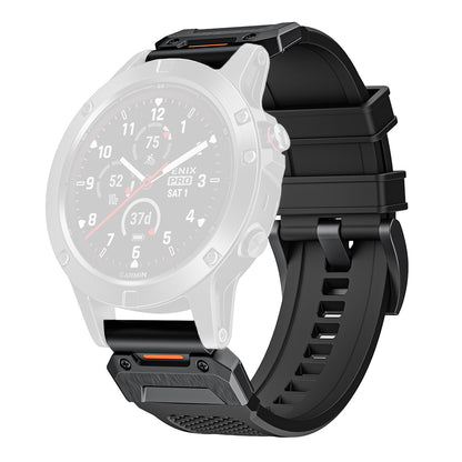 Techsuit W068 Armband für Garmin Watch Fenix / Forerunner Serie, 22mm, Schwarz
