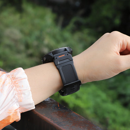 Cinturino Techsuit W068 per Garmin Watch Fenix Series, 26mm, Arancione Nero