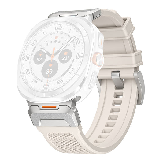 Bracelet Techsuit W068 pour Samsung Galaxy Watch Ultra, Blanc Argenté