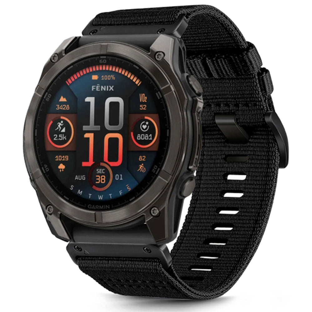 Bracelet Techsuit W070 pour Garmin Watch Fenix Series, 26mm, Noir