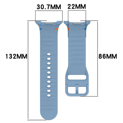 Bracelet Techsuit W079 pour Samsung Galaxy Watch 8 Classic / Watch8 44mm / Watch 8 40mm, Bleu