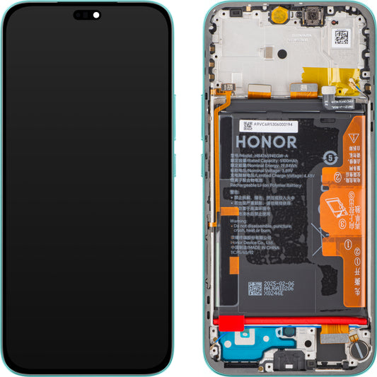 Display mit Touchscreen Honor 400 Lite, mit Rahmen und Akku, Grün (Marrs Green), Service Pack 0235ANTB