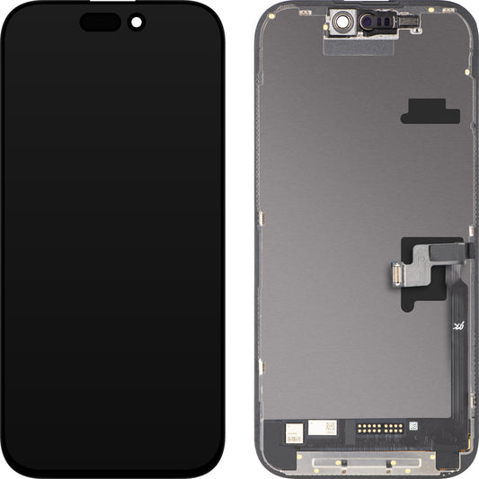 Display con Touchscreen JK per Apple iPhone 16 Pro, con Cornice, Versione LCD In-Cell IC Movable, Nero