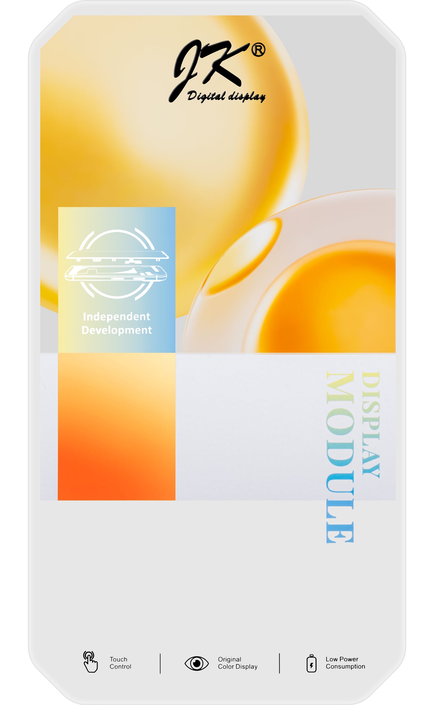 JK Touchscreen Display für Apple iPhone 14 Pro Max, mit Rahmen, In-Cell IC Movable LCD Version, Schwarz