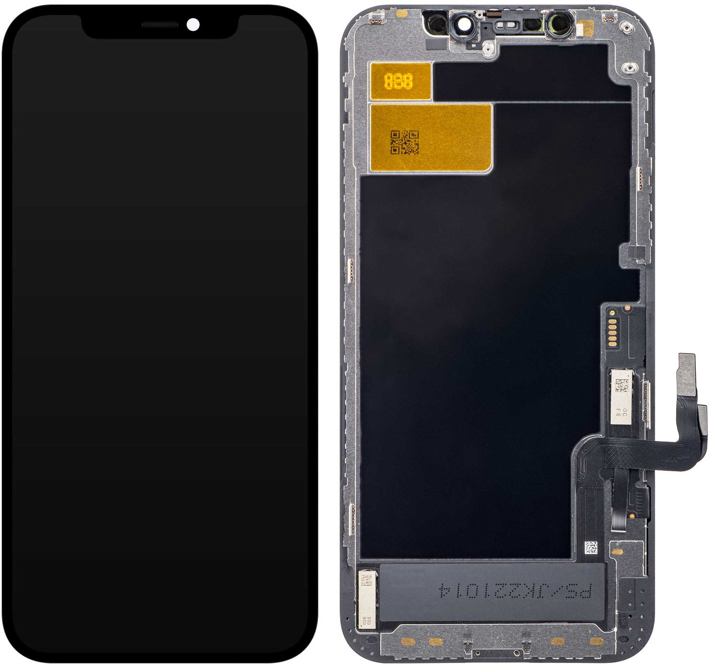Display touchscreen JK per Apple iPhone 12 / 12 Pro, con cornice, versione In-Cell LCD, nero