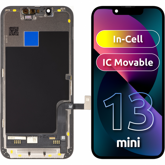 Display touchscreen JK per Apple iPhone 13 mini, con cornice, versione In-Cell LCD, nero 