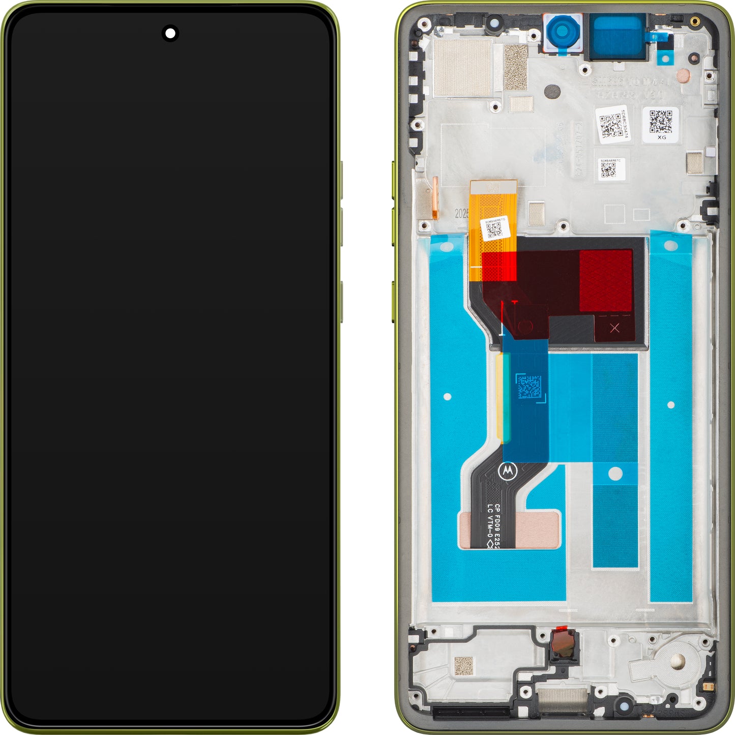 Display mit Touchscreen Motorola Moto G86, mit Rahmen, Gelb (Golden Cypress), Service Pack 5D68C30476