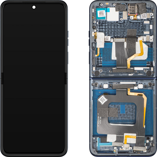 Écran tactile Motorola Razr+ 2025 / Razr+ 2024 / Razr 50 Ultra, avec cadre, bleu marine (Navy Blazer), échange 5D68C24698