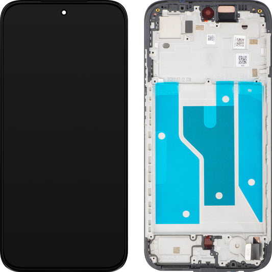 Display mit Touchscreen Motorola Moto G77 / G67, mit Rahmen, Schwarz (Pantone Black Olive), Service Pack 5D68C32013