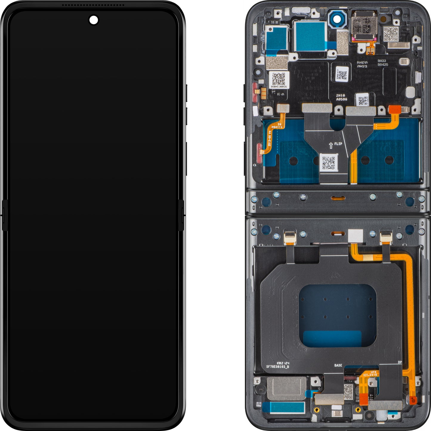 Display con Touchscreen Motorola Razr 2024 / Razr 50, con Cornice, Sub Inner, Grigio (Steel Wool), Swap 5D68C24806