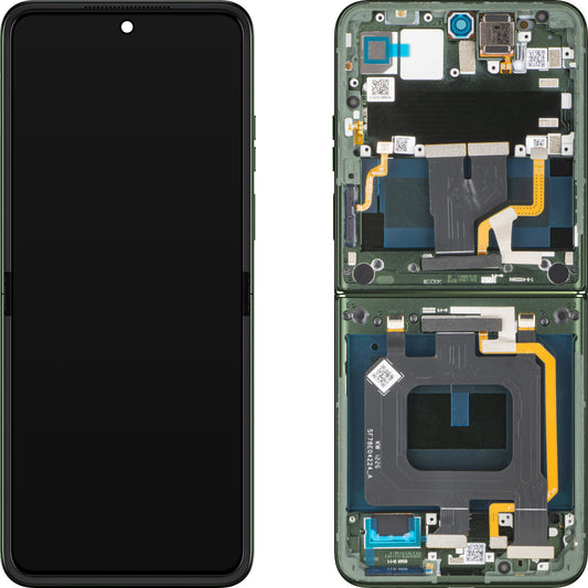 Écran tactile Motorola Razr 70 Plus, avec cadre, sous-inner, vert (Pantone Mountain View) Service Pack 5D68C32313