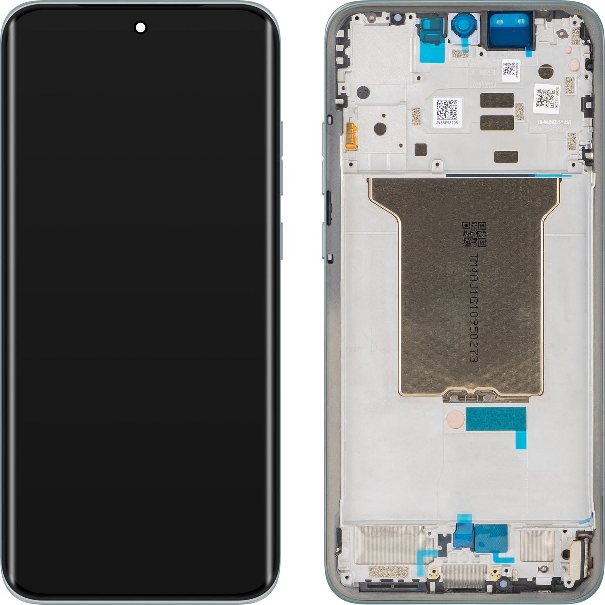 Display con Touchscreen Motorola Edge 70 Fusion+ / Edge 70 Fusion, con Cornice, Turchese (Pantone Blue Surf), Service Pack 5D68C32057