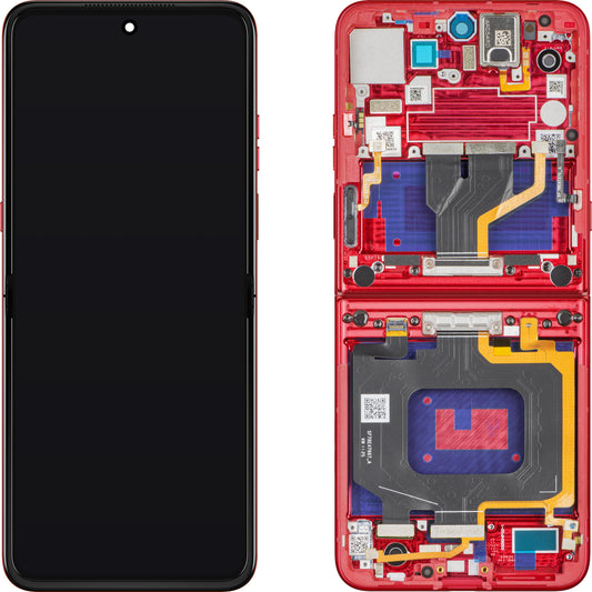 Display con Touchscreen Motorola Razr 60 Ultra, con Cornice, Sub Inner, Rosso (Rio Red), Service Pack 5D68C30153