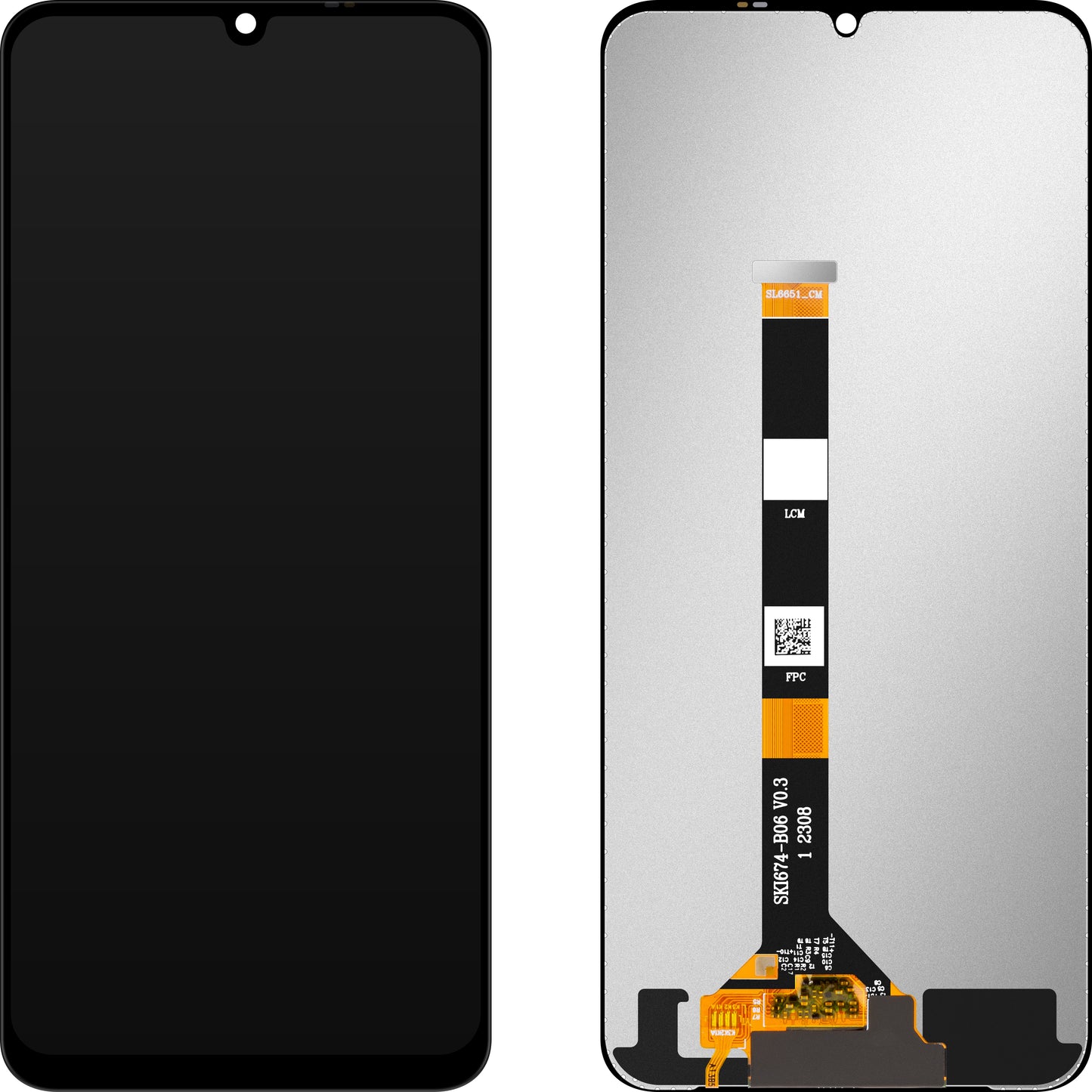 Display mit Touchscreen MP kompatibel mit Realme C51 / C53 / Narzo N53 / Note 50