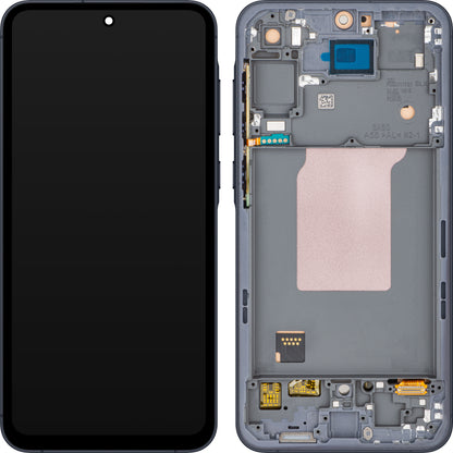 Écran avec Touchscreen MP compatible avec Samsung Galaxy A55 5G A556, avec cadre, Noir.