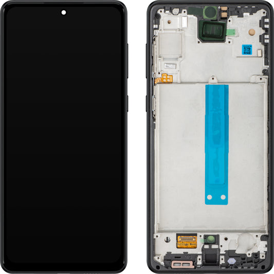 Écran avec Touchscreen MP compatible avec Samsung Galaxy A73 5G A736, avec cadre, Noir