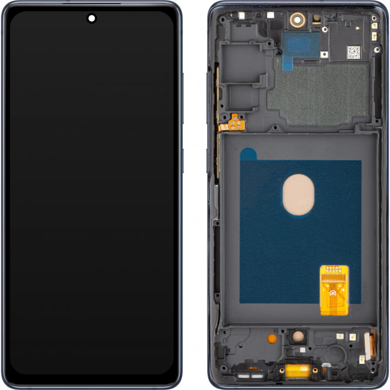 Display con Touchscreen MP compatibile con Samsung Galaxy S20 FE G780, con Cornice, Versione OLED, Blu Navy, Swap