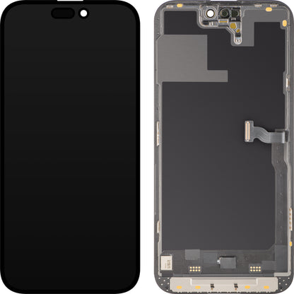 Display con Touchscreen MP compatibile con Apple iPhone 14 Pro Max, con Cornice, Versione Soft OLED 120Hz FHD Diagnostic, Nero