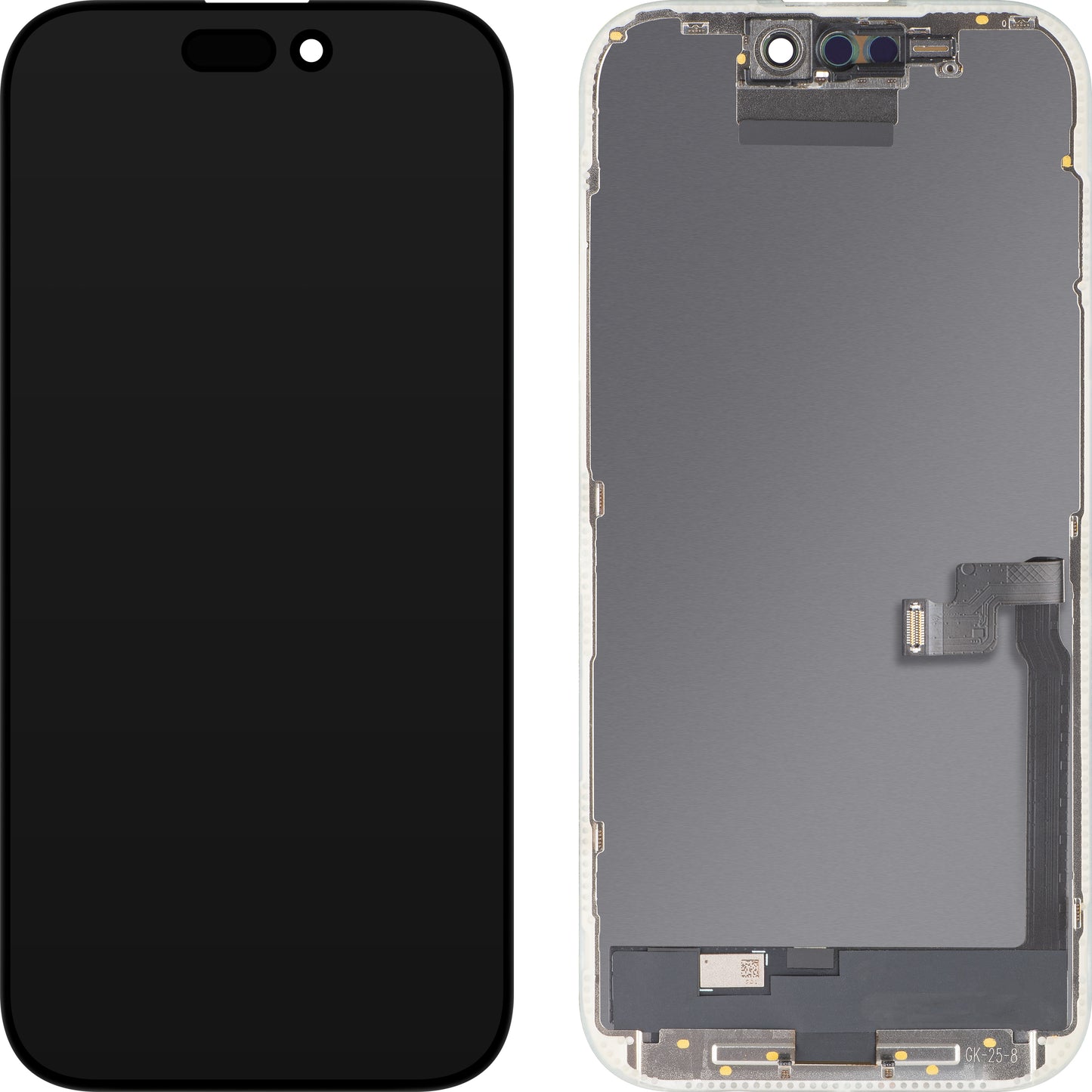 Display con Touchscreen MP compatibile con Apple iPhone 16 Pro, con Cornice, Versione OLED FHD IC Movable, Nero