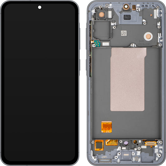 Écran avec Touchscreen MP compatible avec Samsung Galaxy A56 A566, avec Cadre, Version OLED, Noir